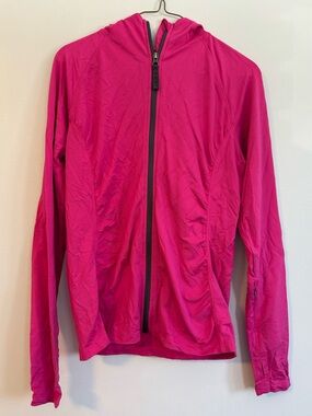 Tuff Athletics Stretchy Hooded Long Sleeve Utility Jacket Zip-up Hoodie Medium